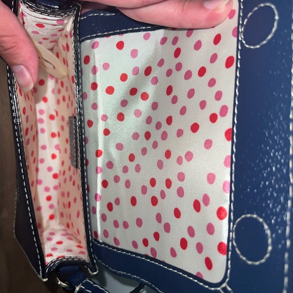NWOT. Free shipping. Kate spade crossbody bag. Perfect condition. Navy. - Picture 3 of 5